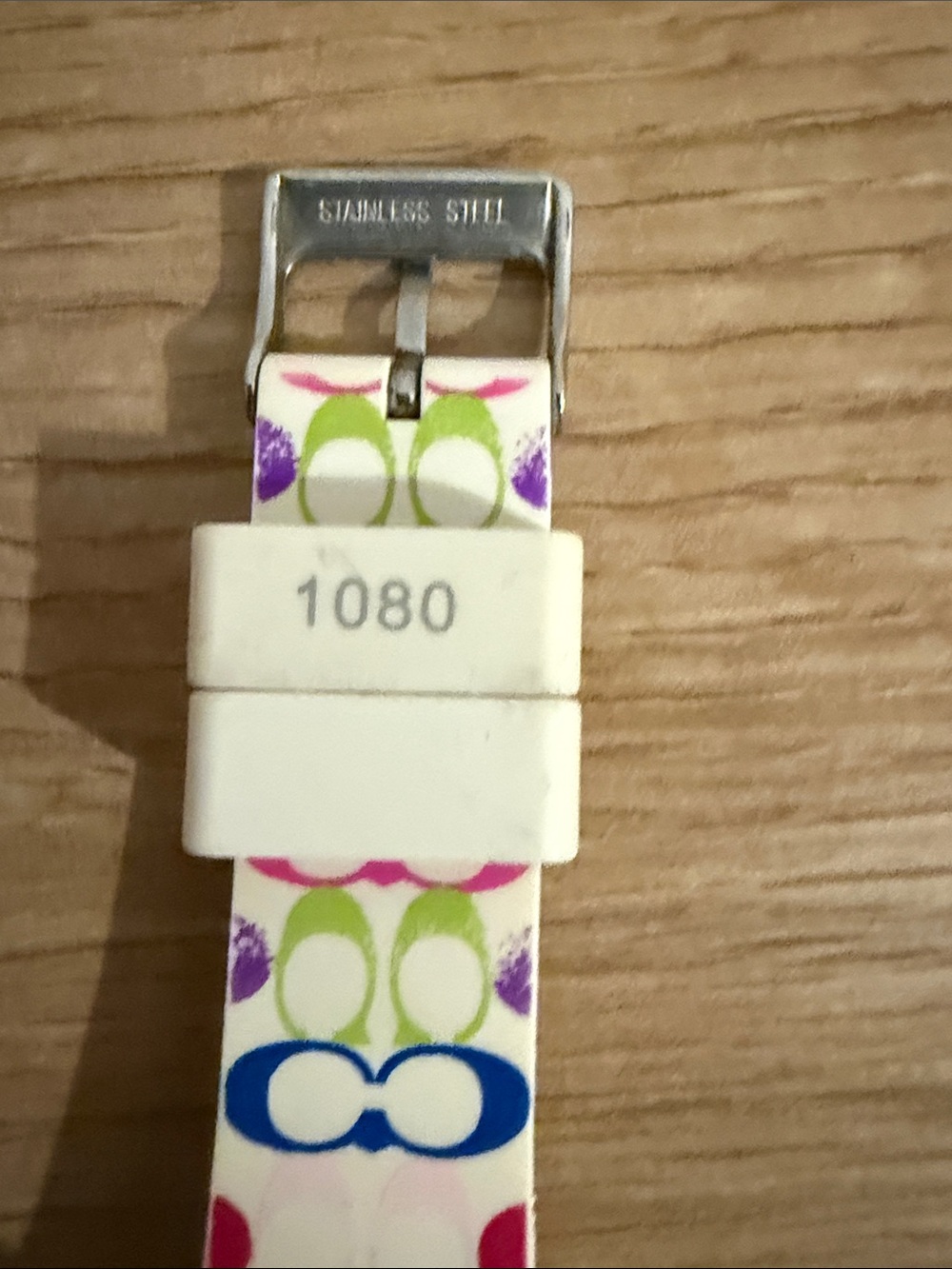 Coach Cream Silicone Strap Watch with Silver Dial - Picture 8 of 8